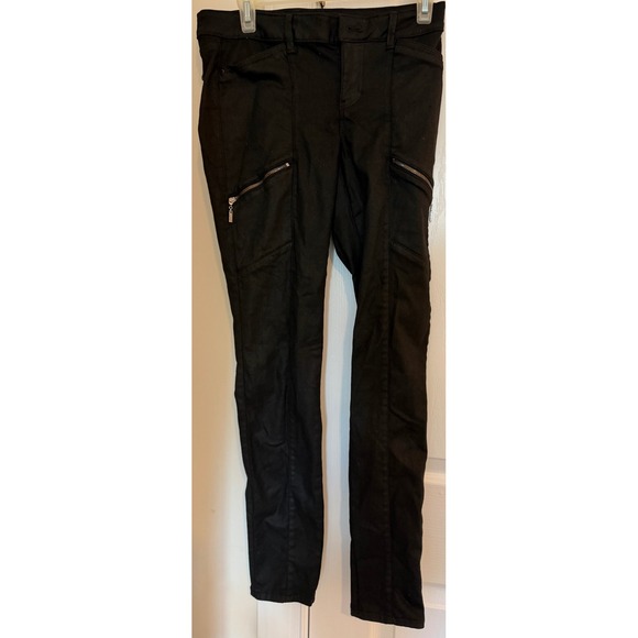 White House Black Market Pants - White House Black Market The Skinny Black Utility Zipper Pocket Pants Size 2